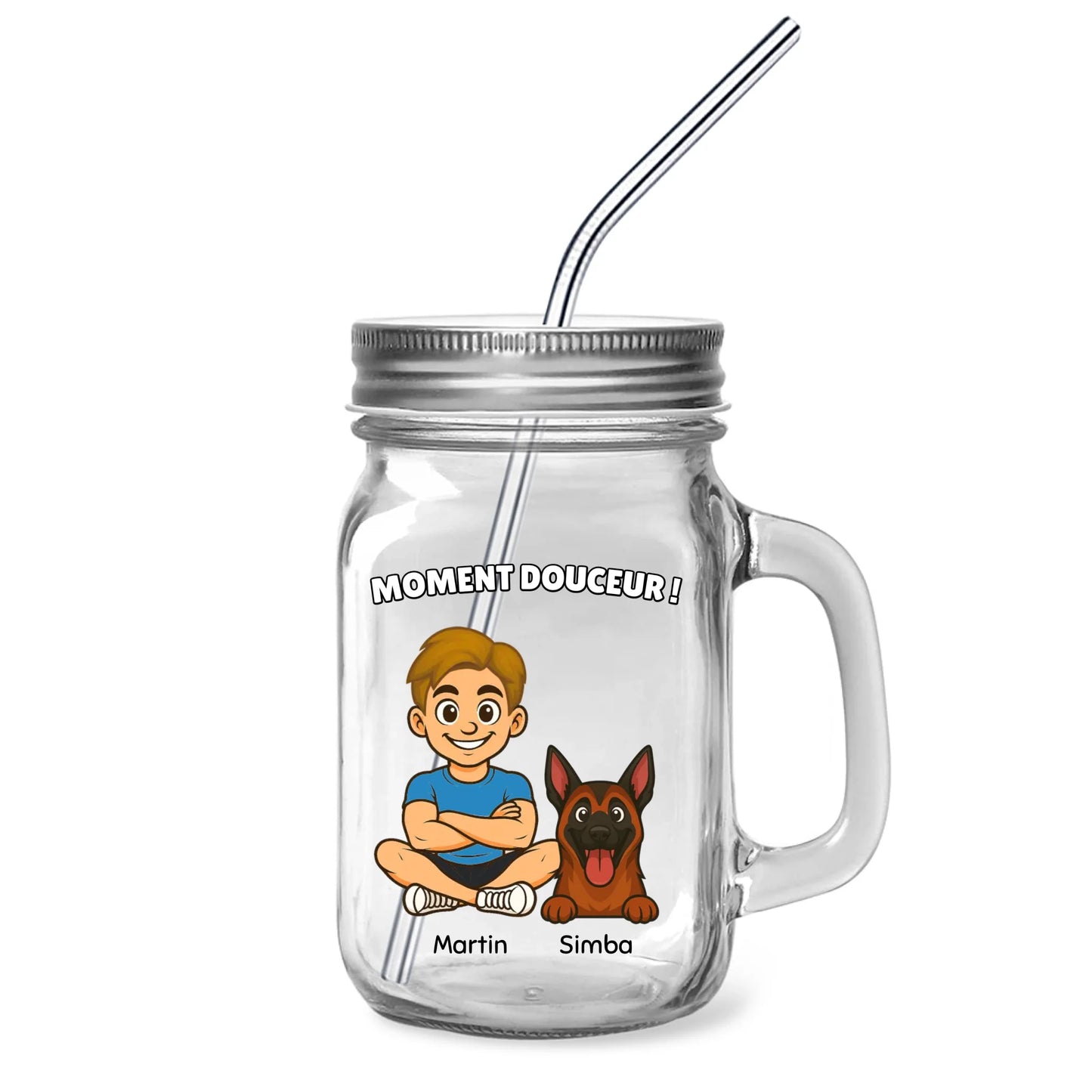 0.5L glass mug