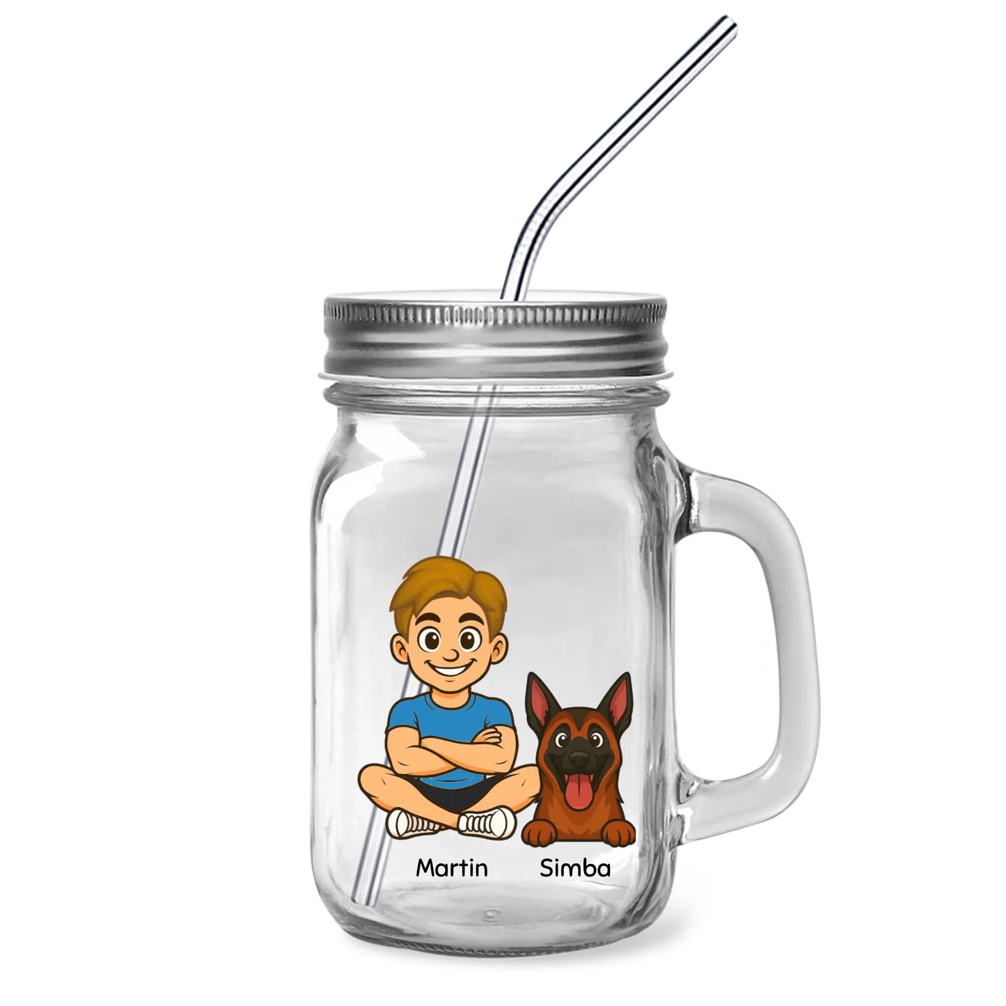 0.5L glass mug