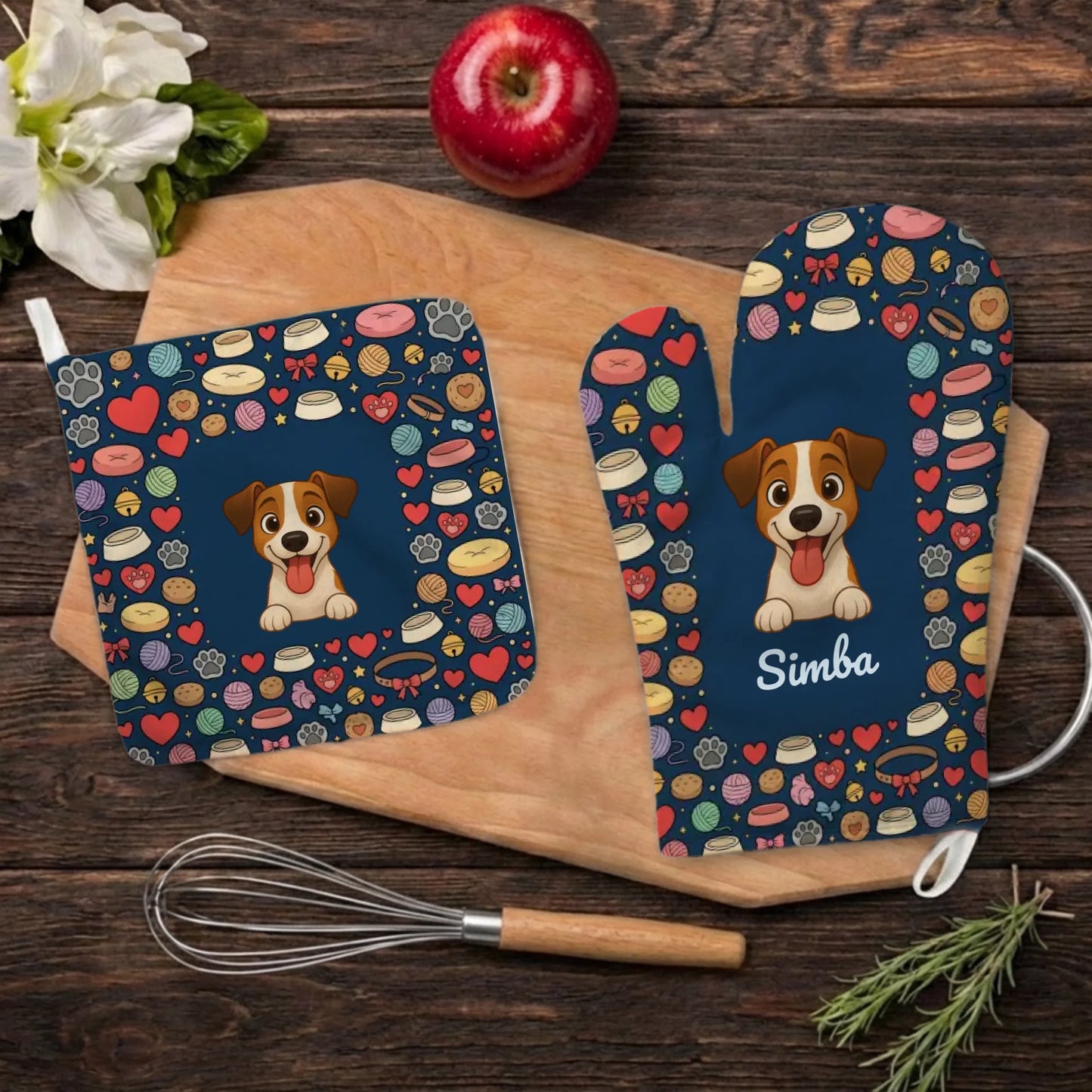 Gants de cuisine : "Mosaïques d'objets #1"