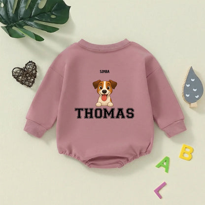 Body pull bébé personnalisé - Animal plus nom bébé