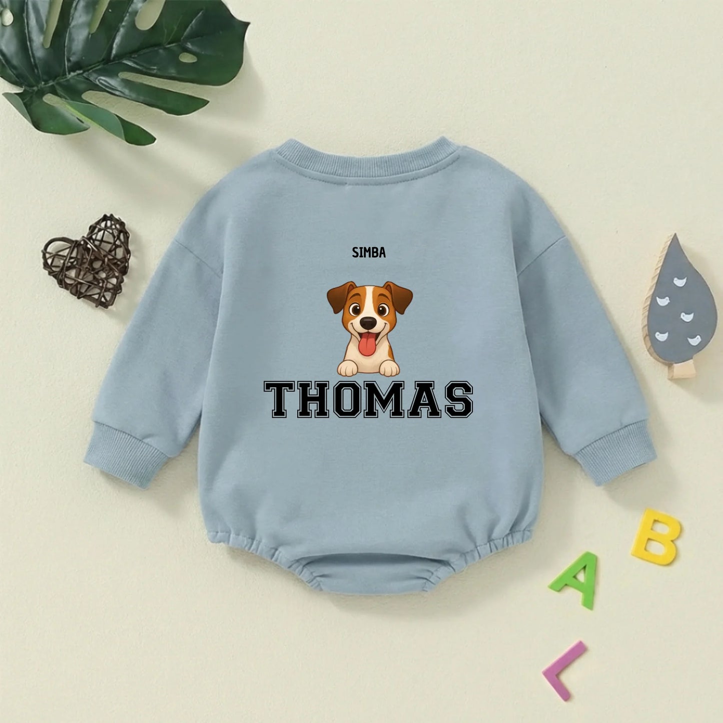 Body pull bébé personnalisé - Animal plus nom bébé