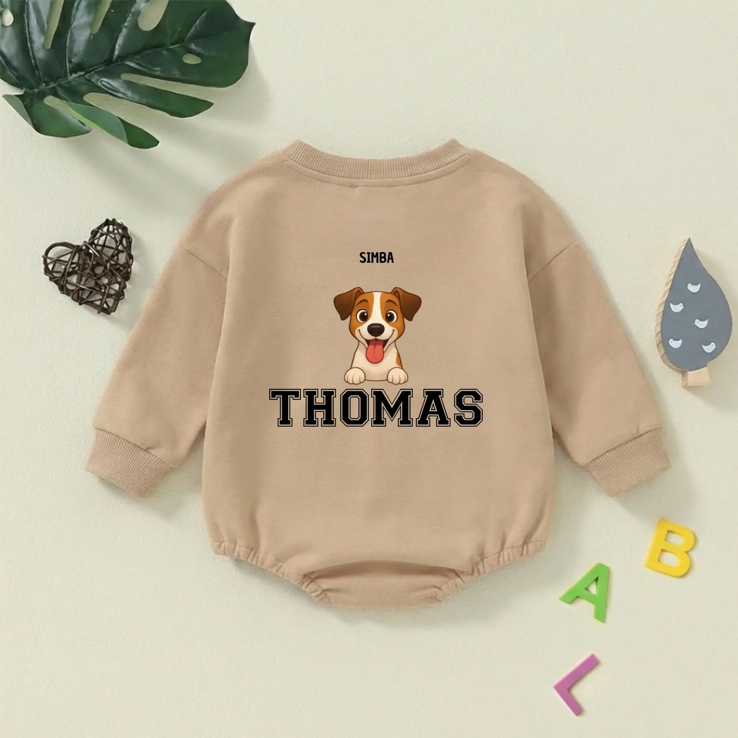 Body pull bébé personnalisé - Animal plus nom bébé