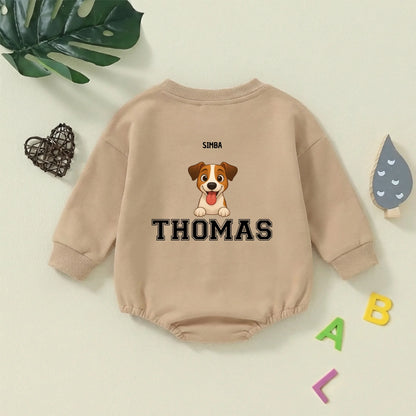 Body pull bébé personnalisé - Animal plus nom bébé