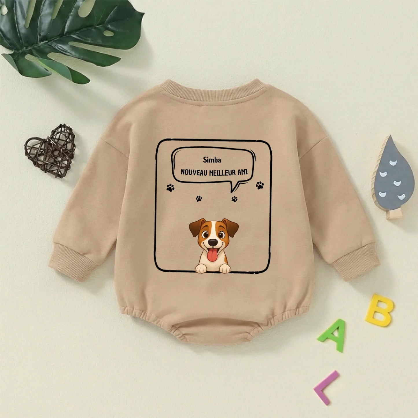 Body pull bébé personnalisé - BD Nouveau meilleur amis