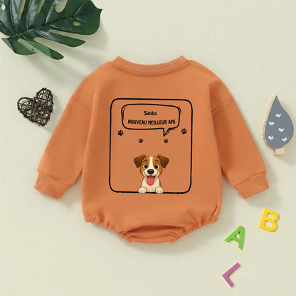 Body pull bébé personnalisé - BD Nouveau meilleur amis