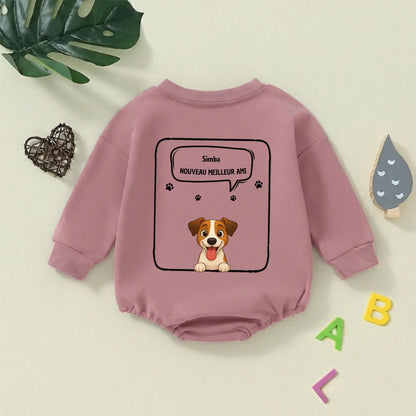 Body pull bébé personnalisé - BD Nouveau meilleur amis