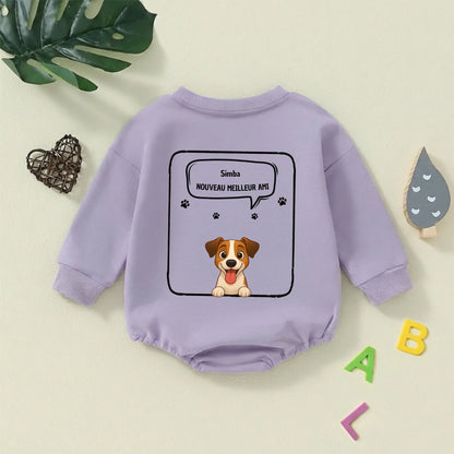 Body pull bébé personnalisé - BD Nouveau meilleur amis