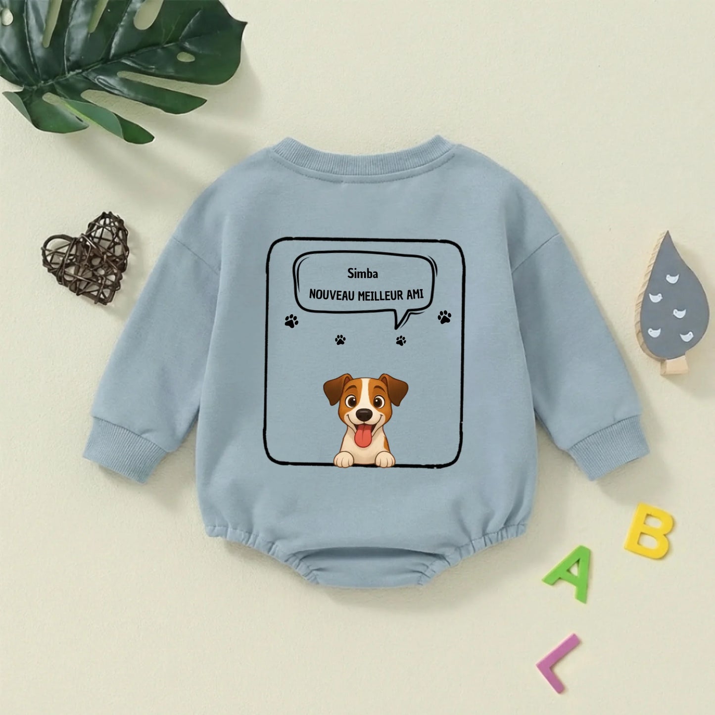 Body pull bébé personnalisé - BD Nouveau meilleur amis