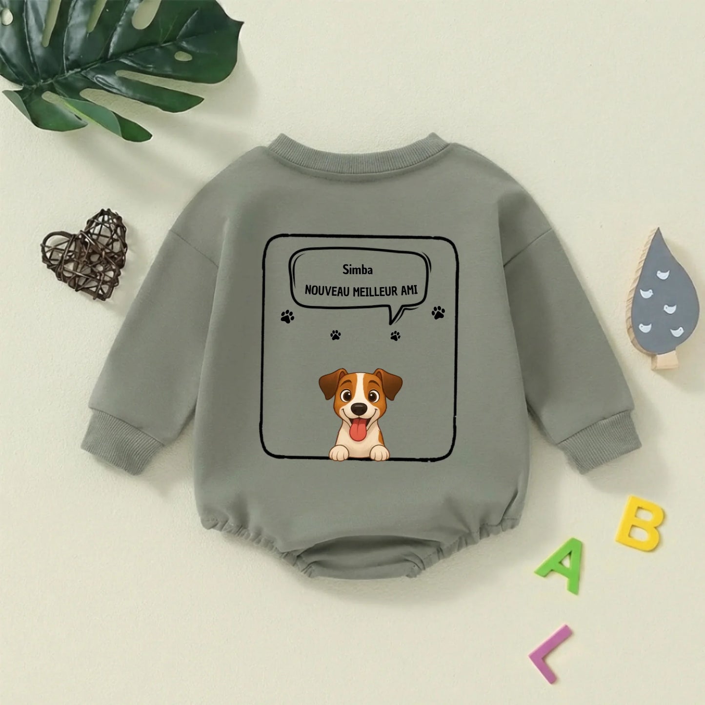 Body pull bébé personnalisé - BD Nouveau meilleur amis