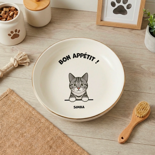 Gamelle chat personnalisé - Bon Appétit