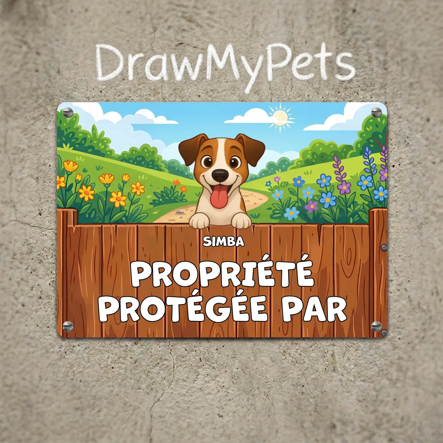 Plaque métal : Propriété protégée par #2