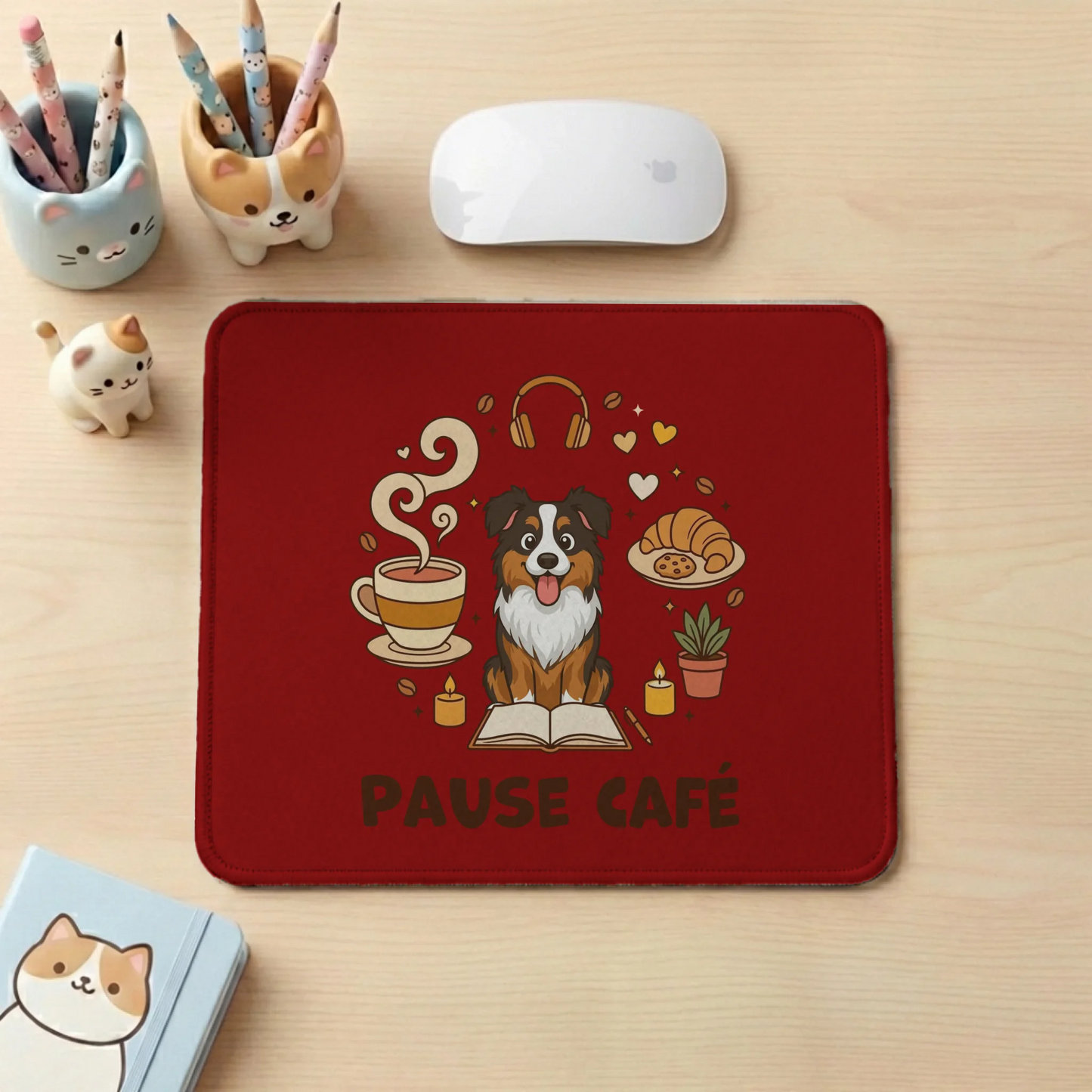 Tapis de souris : "Pause café"