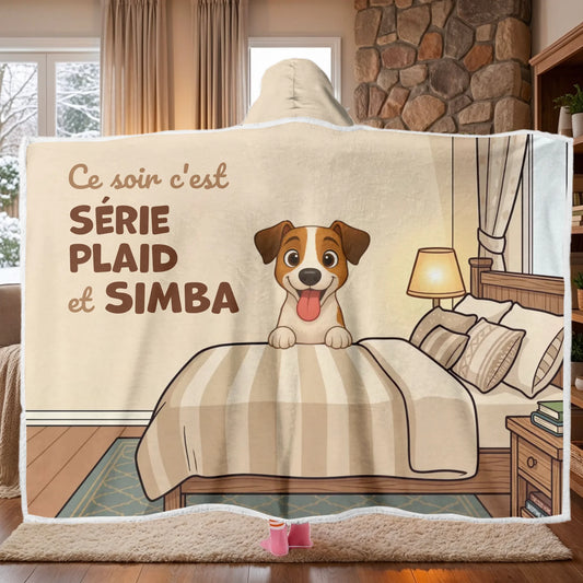 Plaid à capuche : "Soirée plaid et série"